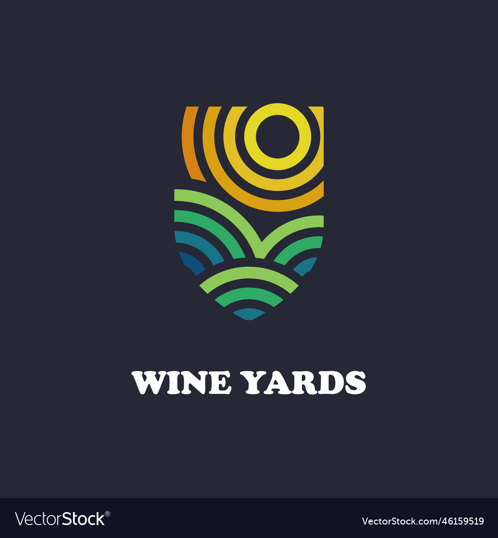 Abstract Sun Landscape Logo