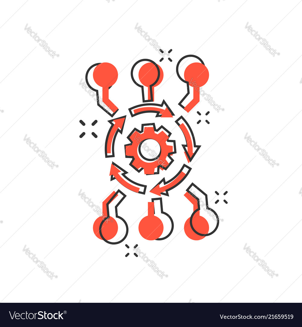 Cartoon algorithm api software icon in comic vector image Cartoon algorithm api software icon in comic