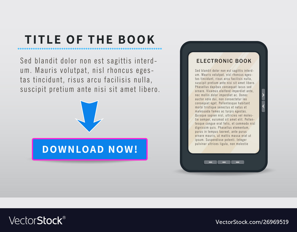 Download free ebook banner concept with cta