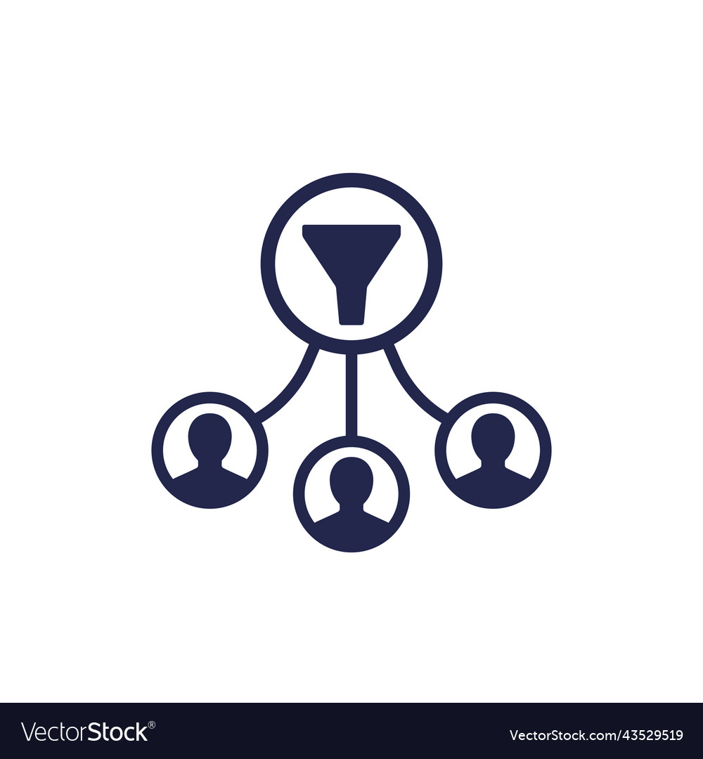 Filtering users data icon