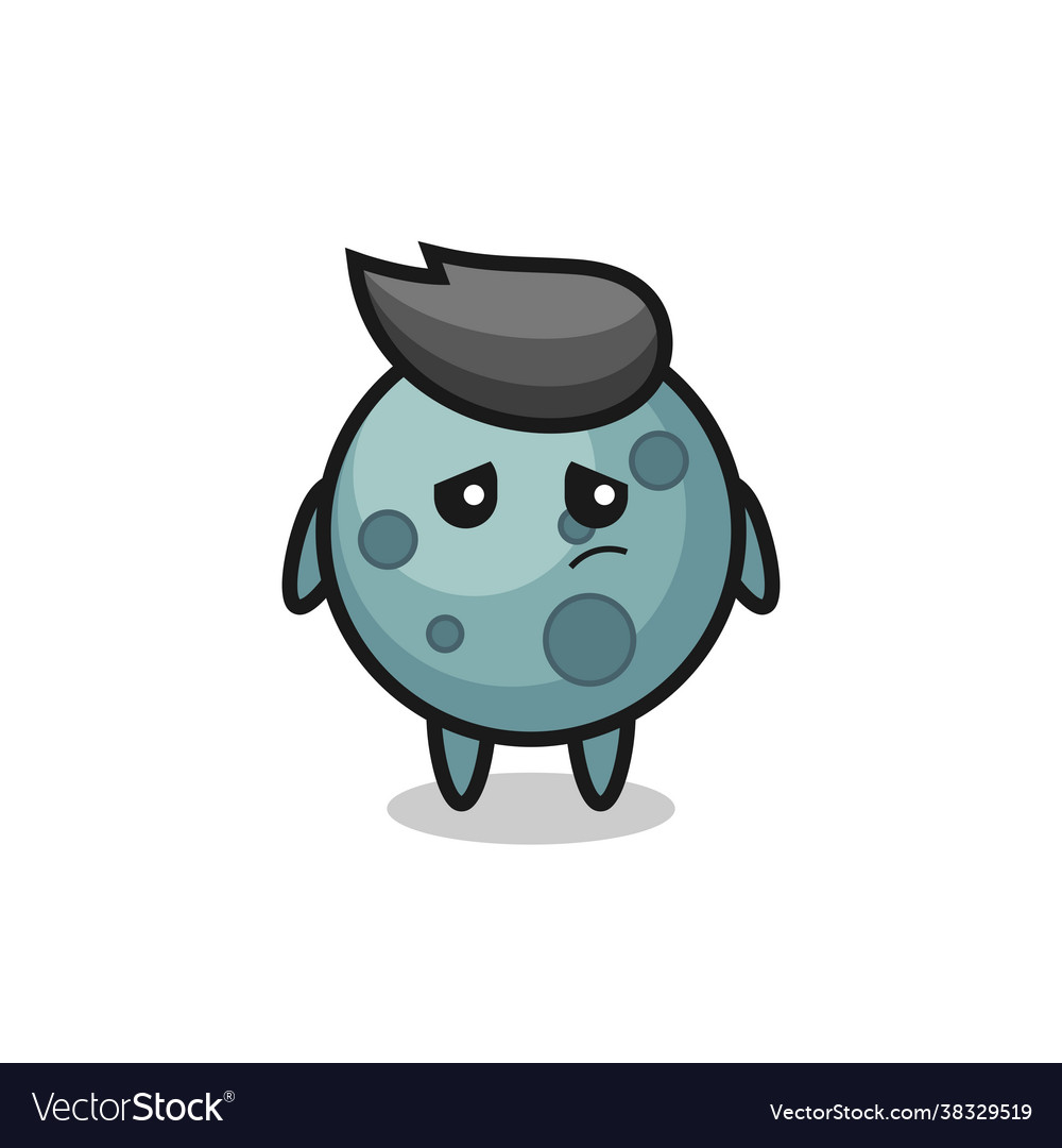 Lazy gesture asteroid cartoon character Vector Image Lazy gesture asteroid cartoon character