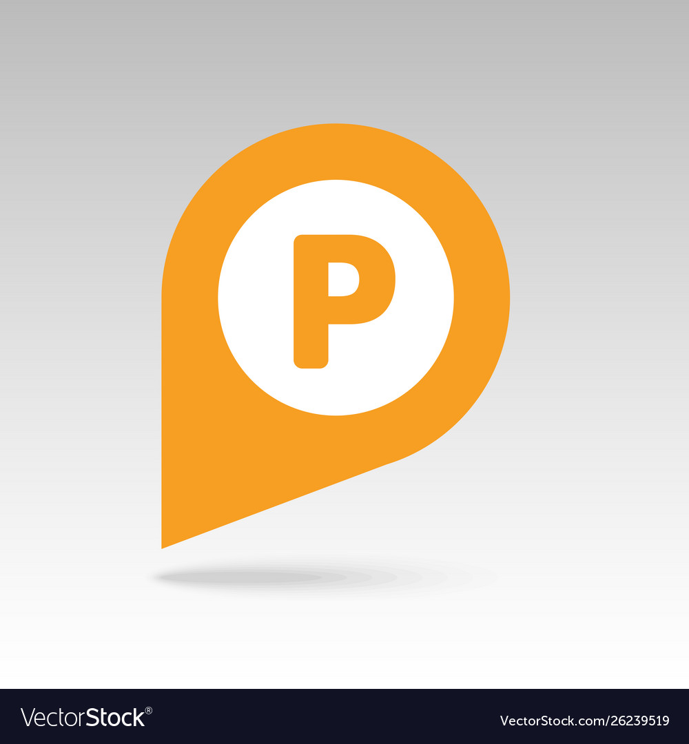 Parking pin map icon pointer markers Vector Image Parking pin map icon pointer markers