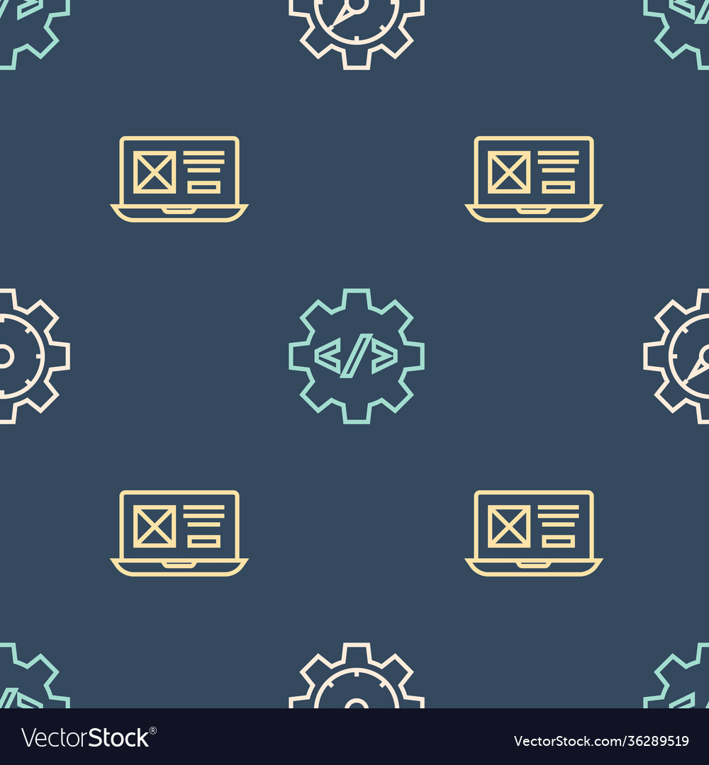 Set line website statistic ui or ux design vector image Set line website statistic ui or ux design
