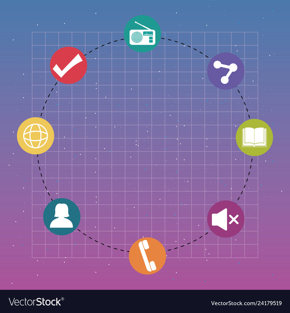 Set of applications menu