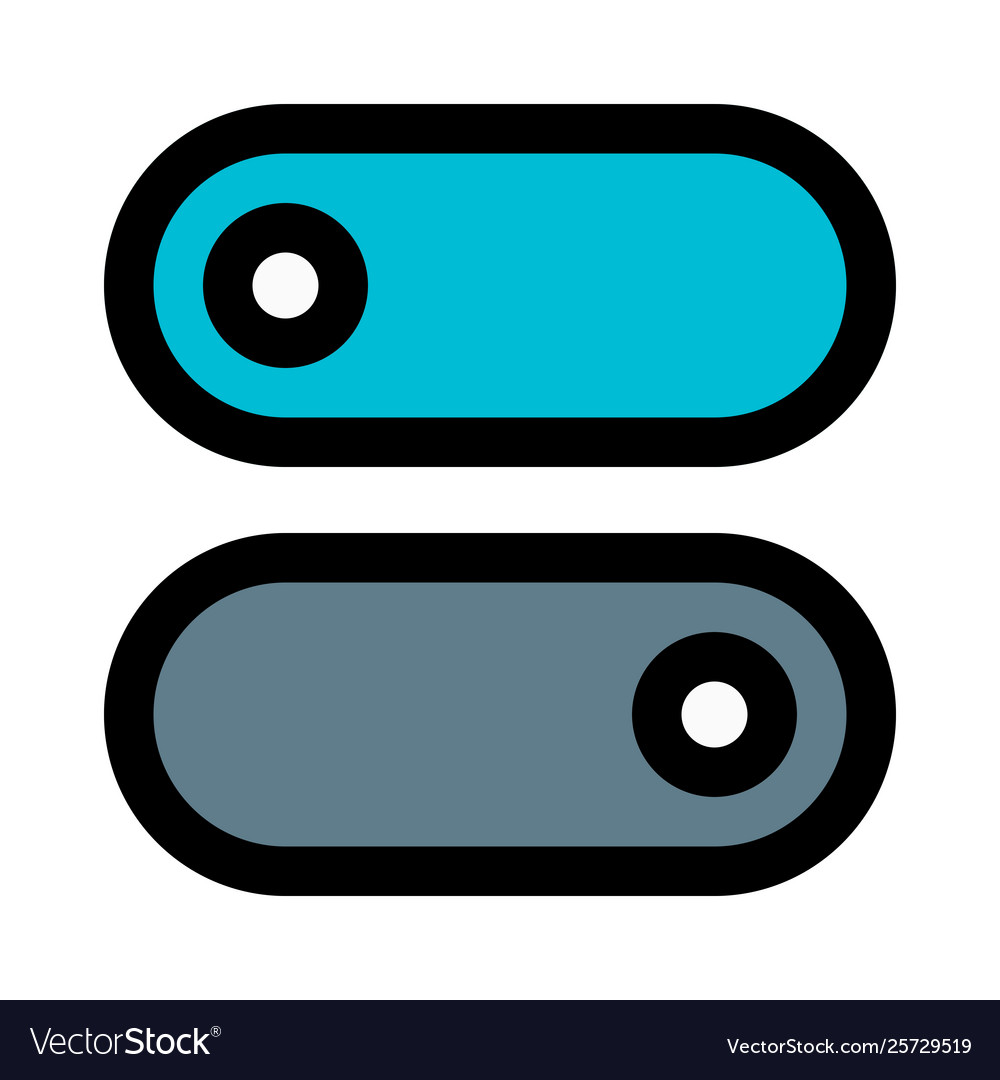 Setting toggle switchs for switching on and off