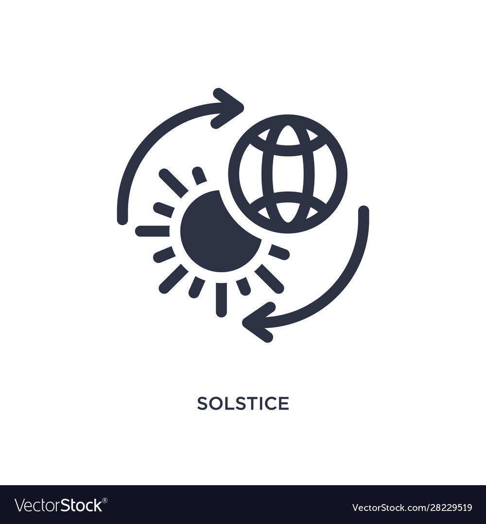 Solstice icon on white background simple element