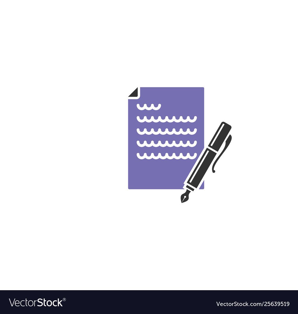 Writing related icon on background for graphic vector image Writing related icon on background for graphic