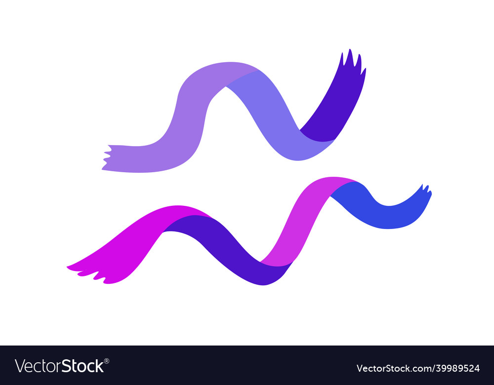 Bright liquid curve design element isolated Vector Image Bright liquid curve design element isolated