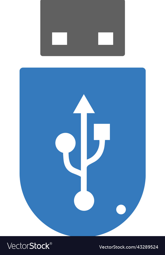 Bus cable interface usb icon simple editable