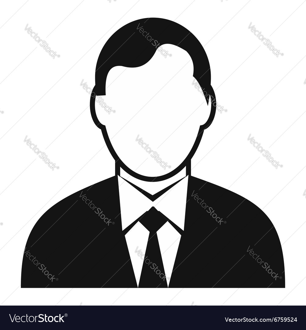 Businessman avatar simple icon Royalty Free Vector Image