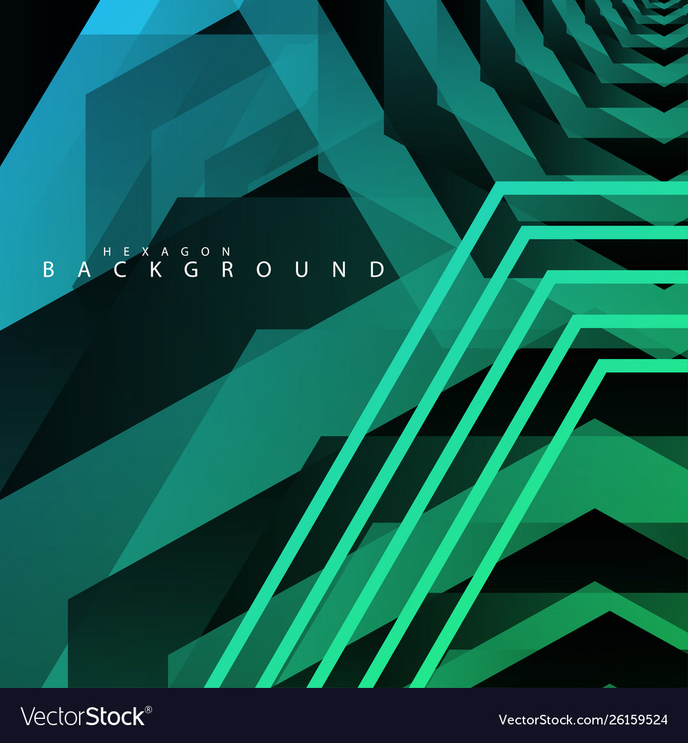 Colorful hexagon abstract background transparent Vector Image