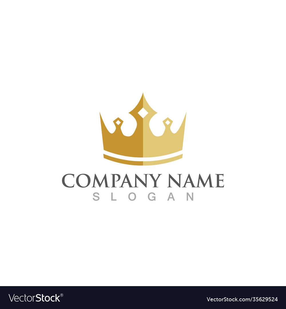 Crown logo and symbol image Royalty Free Vector Image