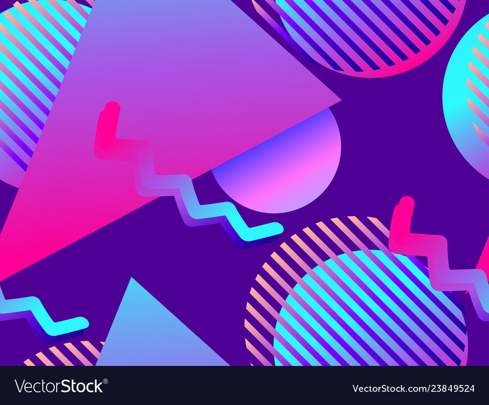 Geometric seamless pattern with gradient shapes vector image Geometric seamless pattern with gradient shapes