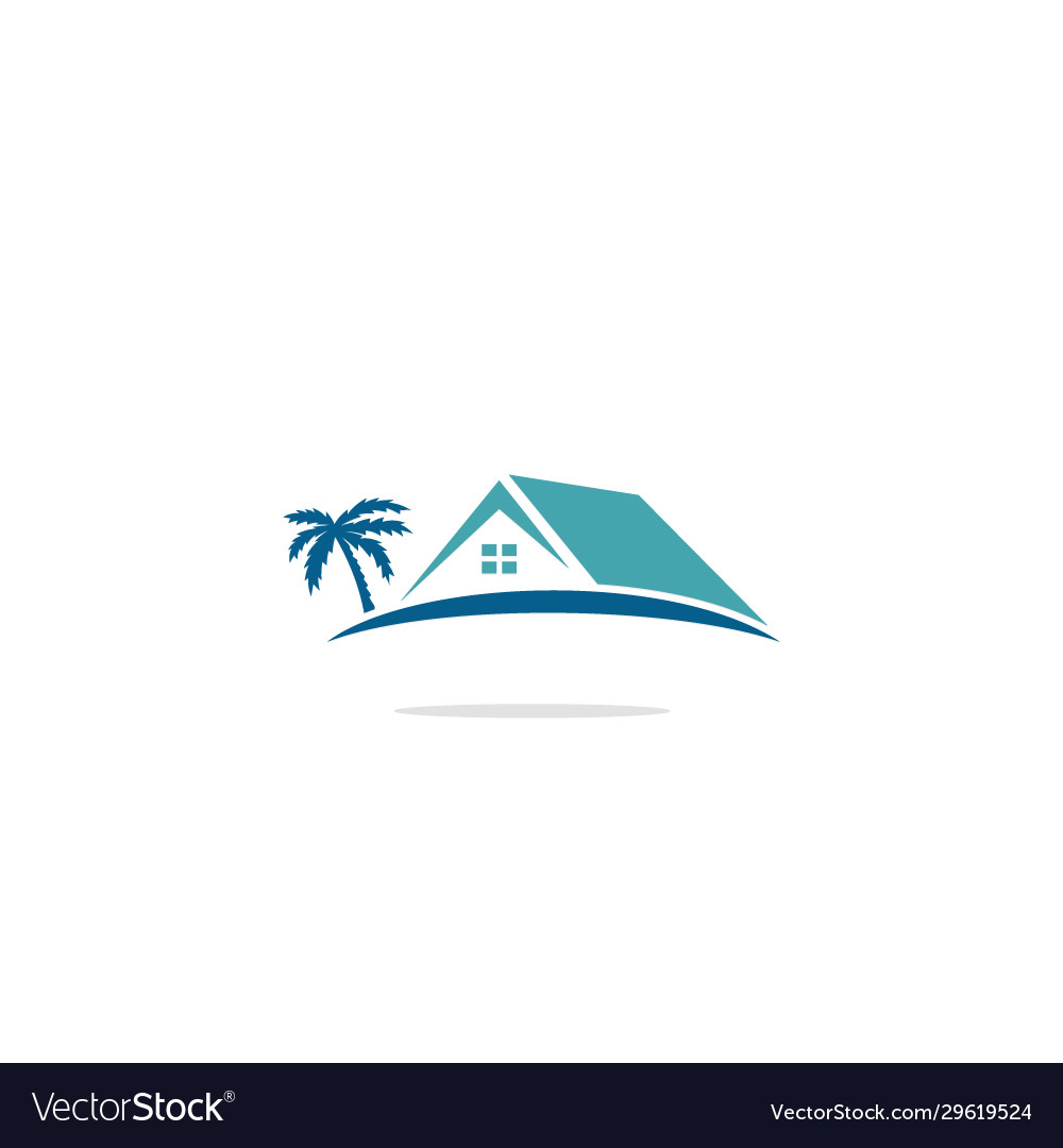 Home realty palm tree logo