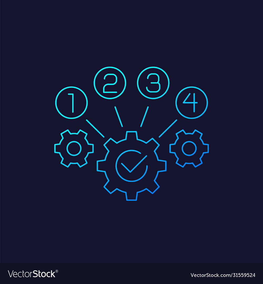 Process optimization icon linear