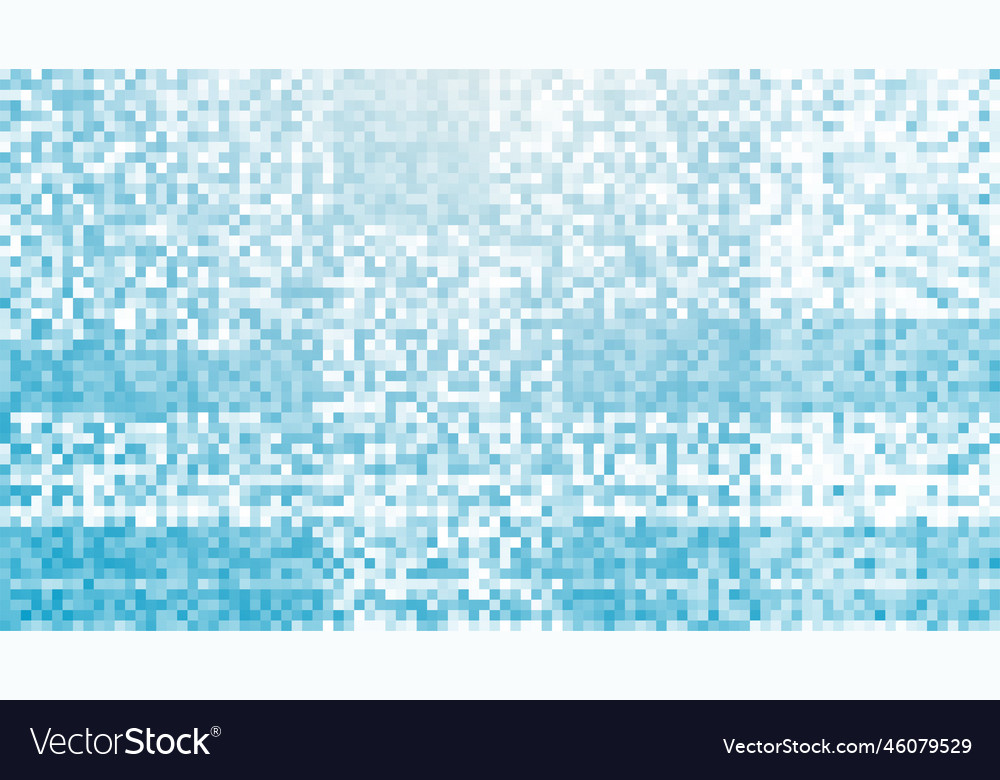 Abstract blue pixel background random square vector image Abstract blue pixel background random square