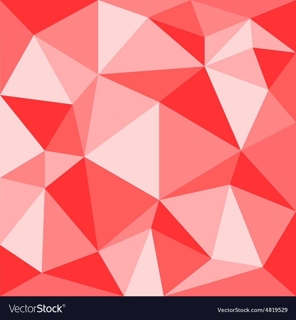 Abstract red with polygonal pattern on the wall