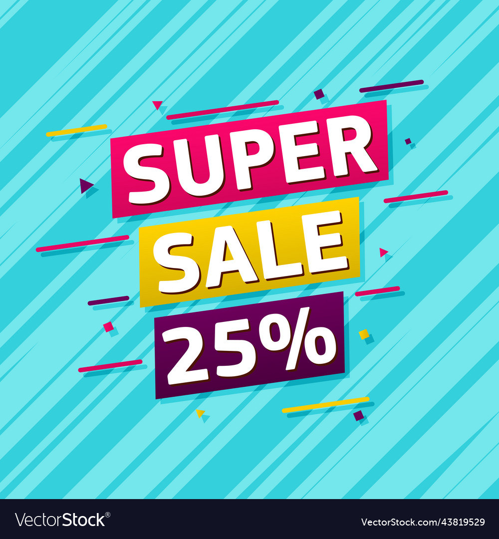 Advertising Banner On The Background Super Vector Image