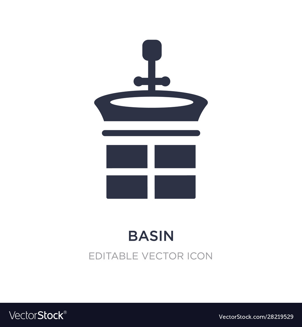 Basin icon on white background simple element