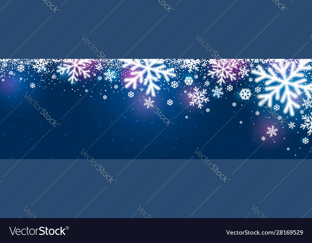 Blau Rosa Weihnachten Schneeflocke Banner