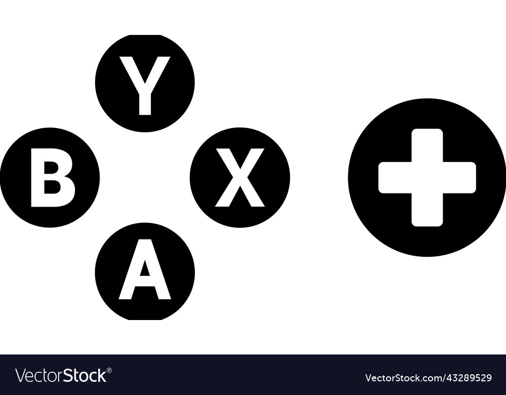 Button Controller Gamepad Symbol schwarz Grafik