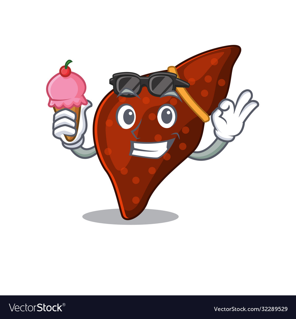 Cartoon design concept human cirrhosis liver