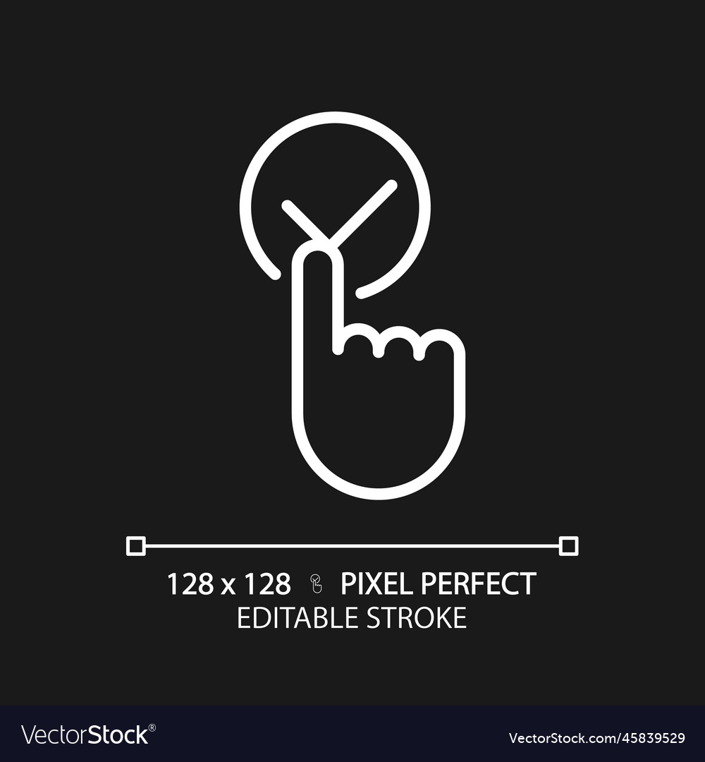 Klicken Sie auf Akzeptieren Taste Pixel perfekt weiß linear