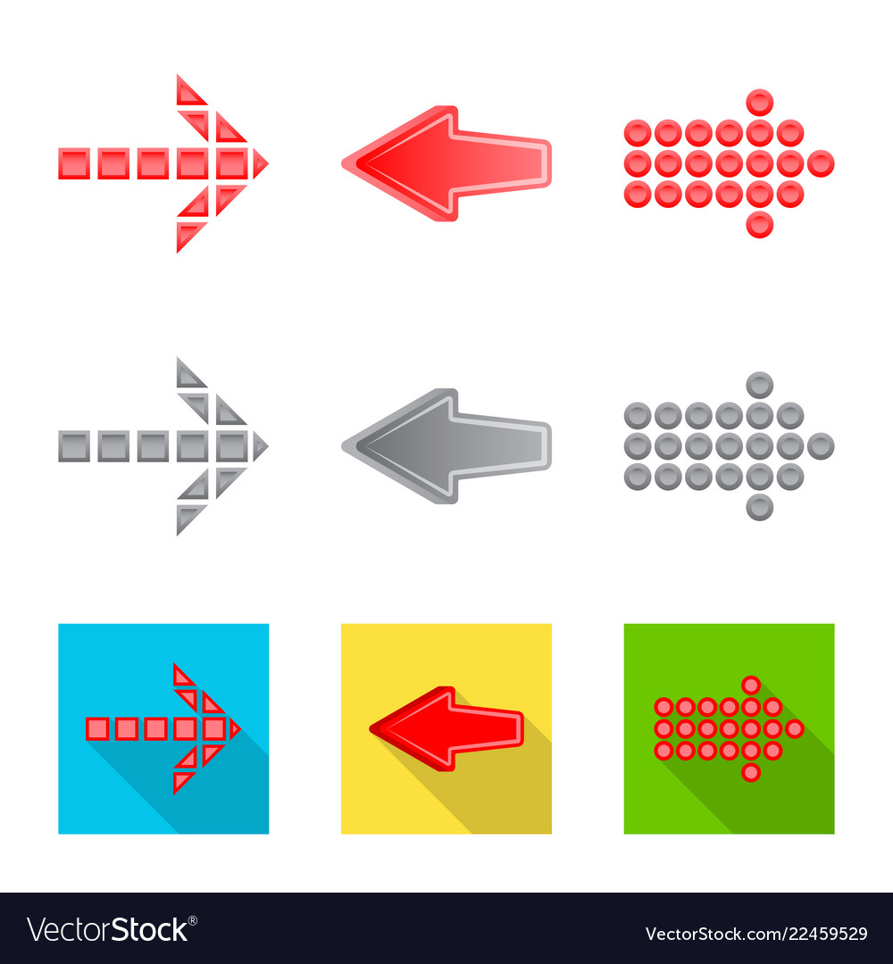 Design of element and arrow icon