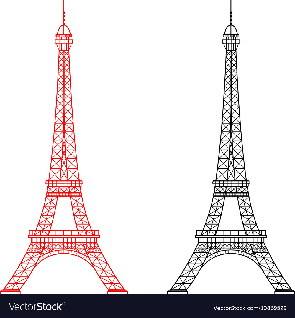 Eiffel tower isolated