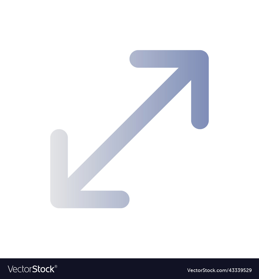 Enlarge flat gradient color ui icon vector image Enlarge flat gradient color ui icon