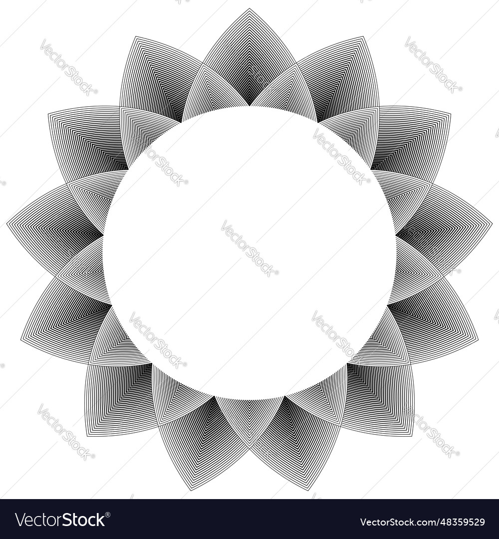 Halftone radial pattern for round frame