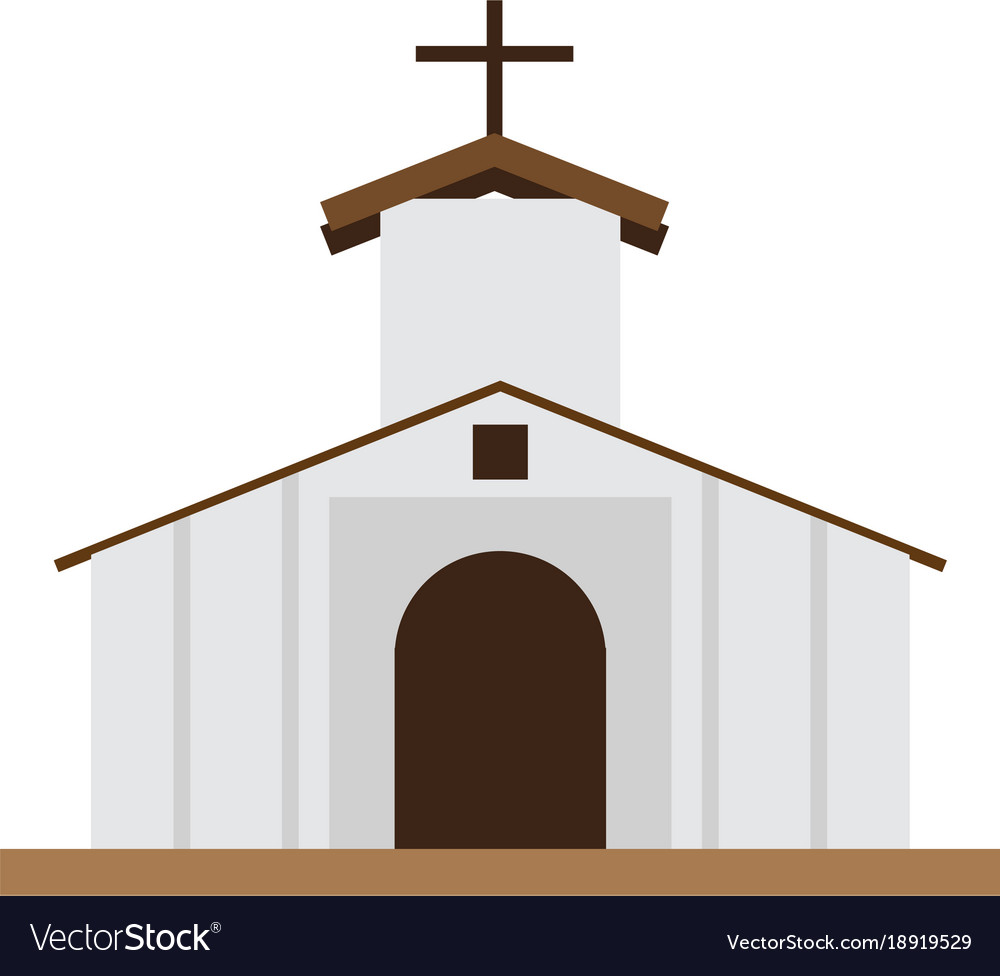 Isolated church building Royalty Free Vector Image