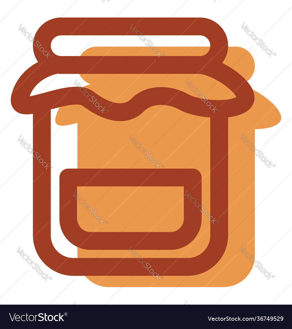 Jar jam on a white background