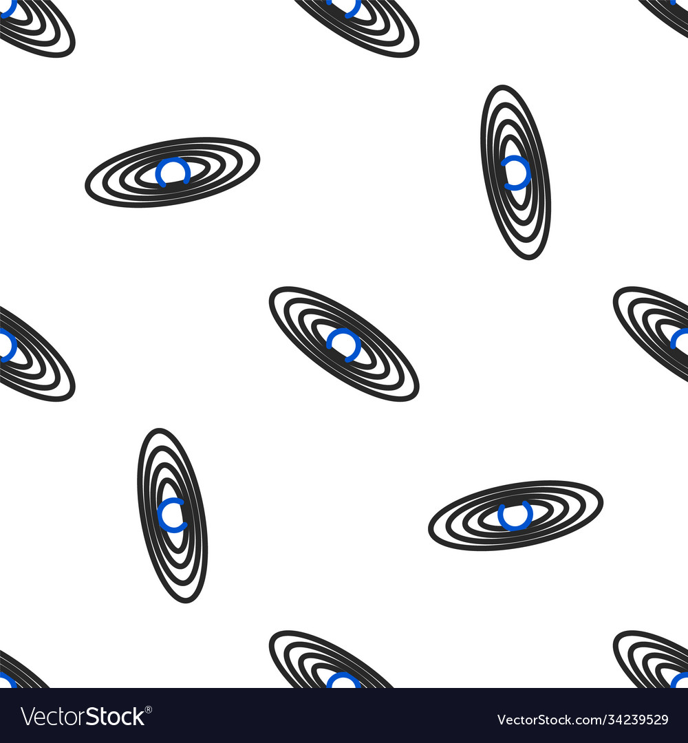 Line planet icon isolated seamless pattern