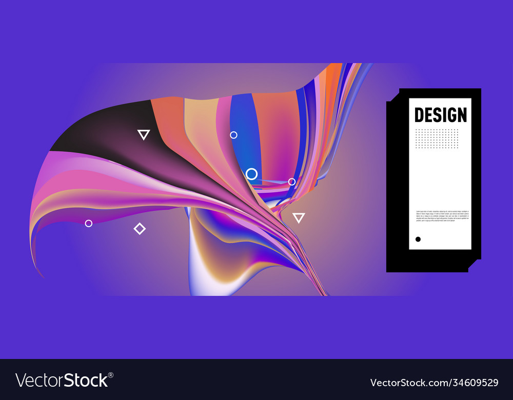 Modern colorful landing page abstract fluid Vector Image Modern colorful landing page abstract fluid
