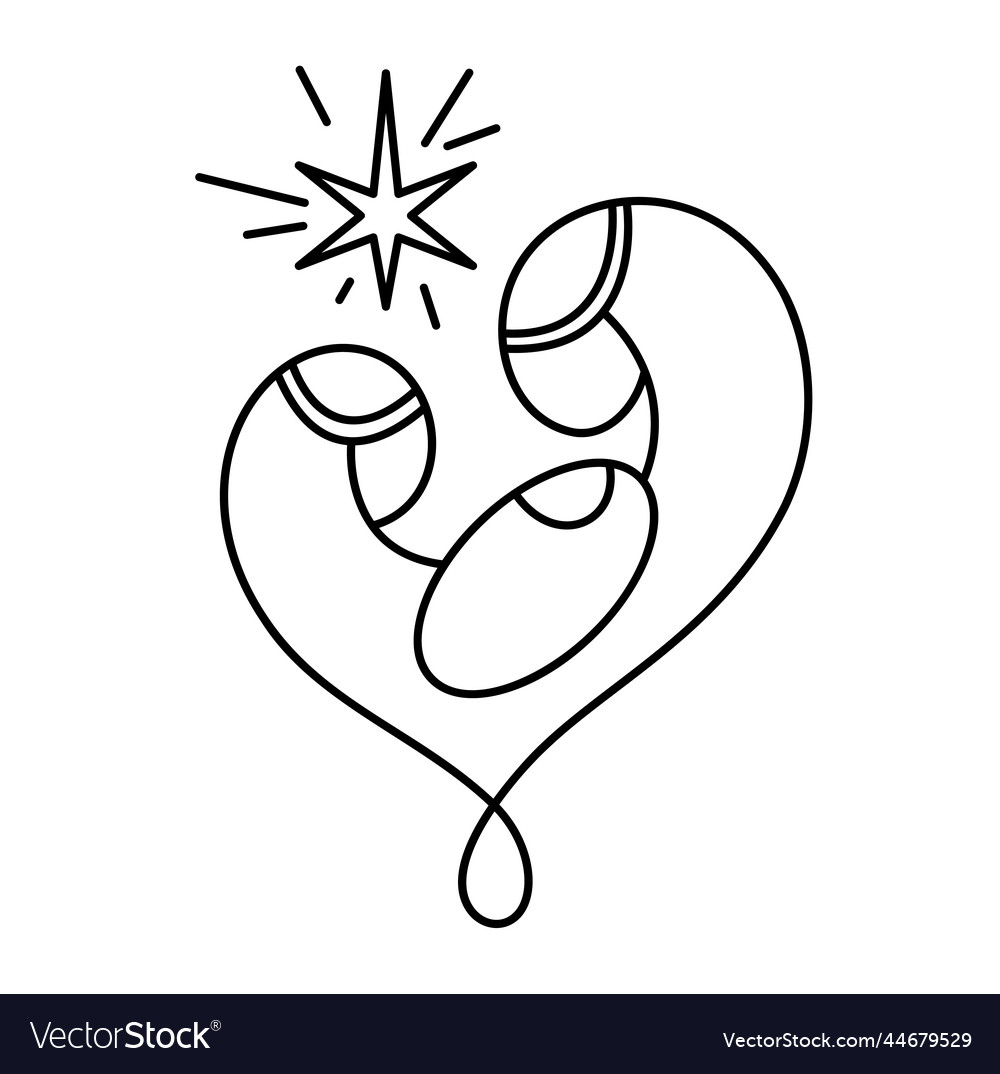 Nativity Scene Heart Icon