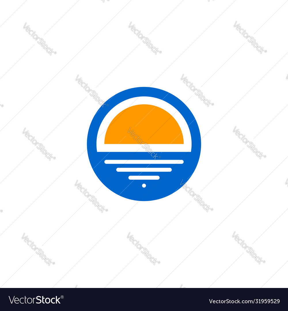 Ocean sunset logo