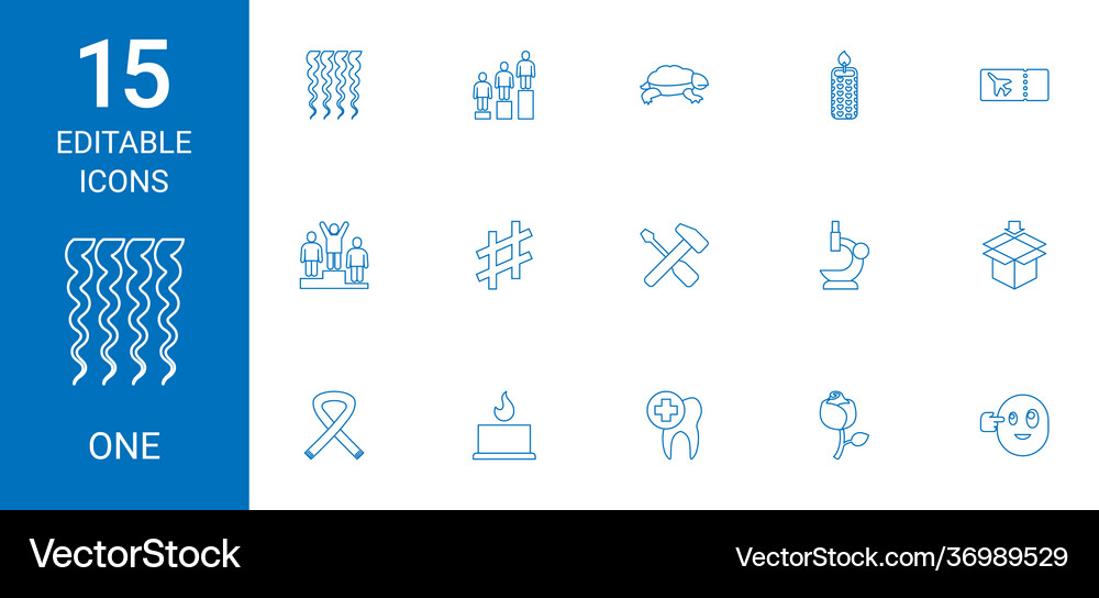 One icons Royalty Free Vector Image - VectorStock