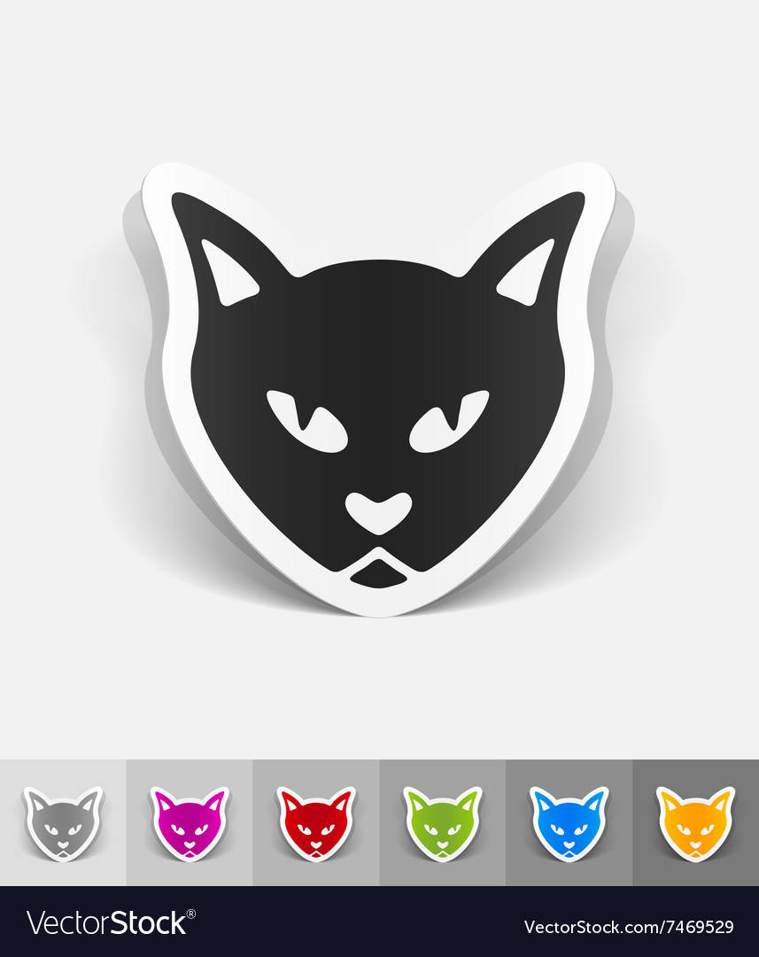 Realistic design element cat