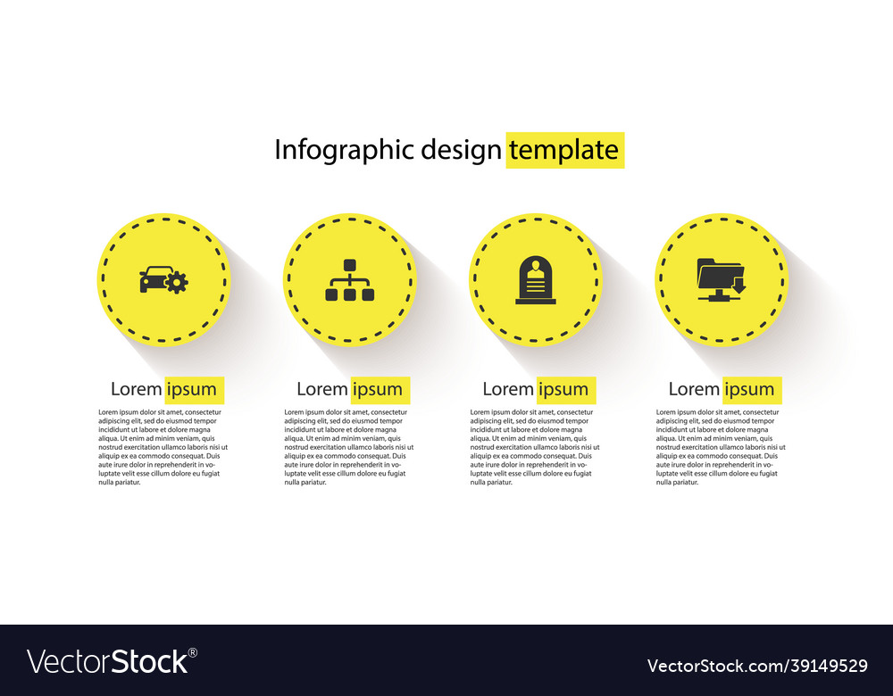 Set car service hierarchy organogram chart vector image Set car service hierarchy organogram chart