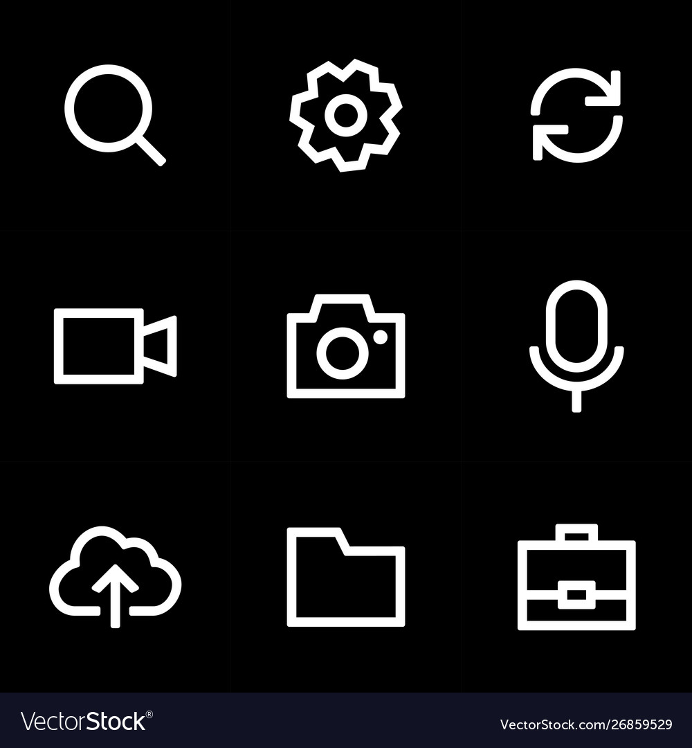 Set icons for simple flat style ui design