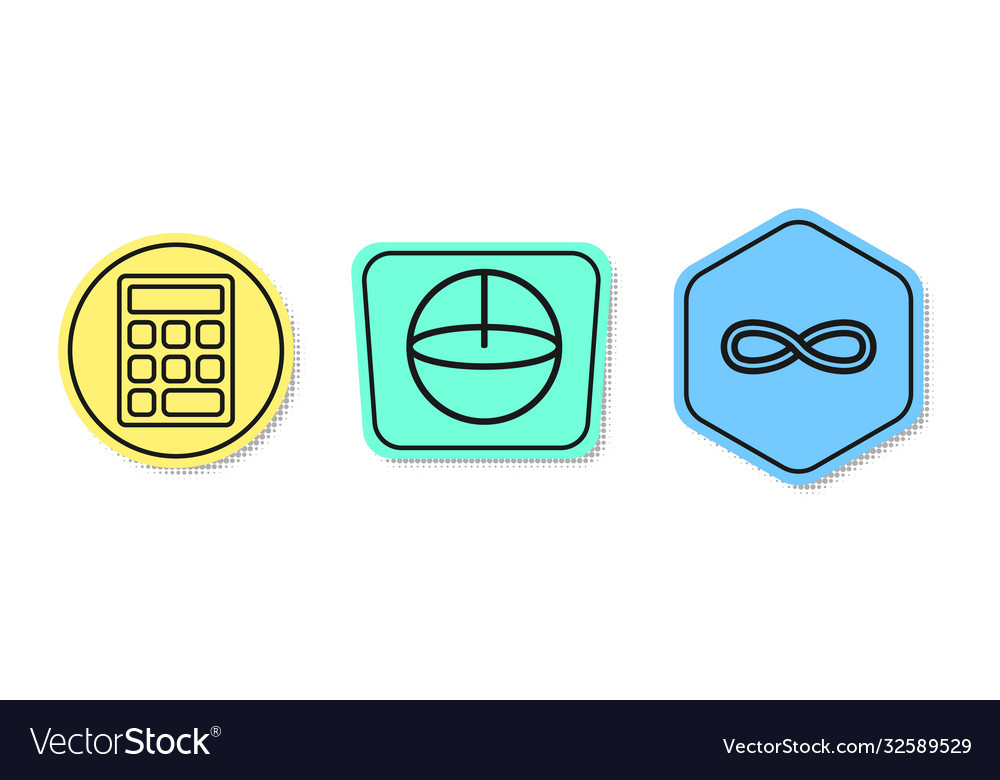 Set line triangle math calculator and function Vector Image Set line triangle math calculator and function