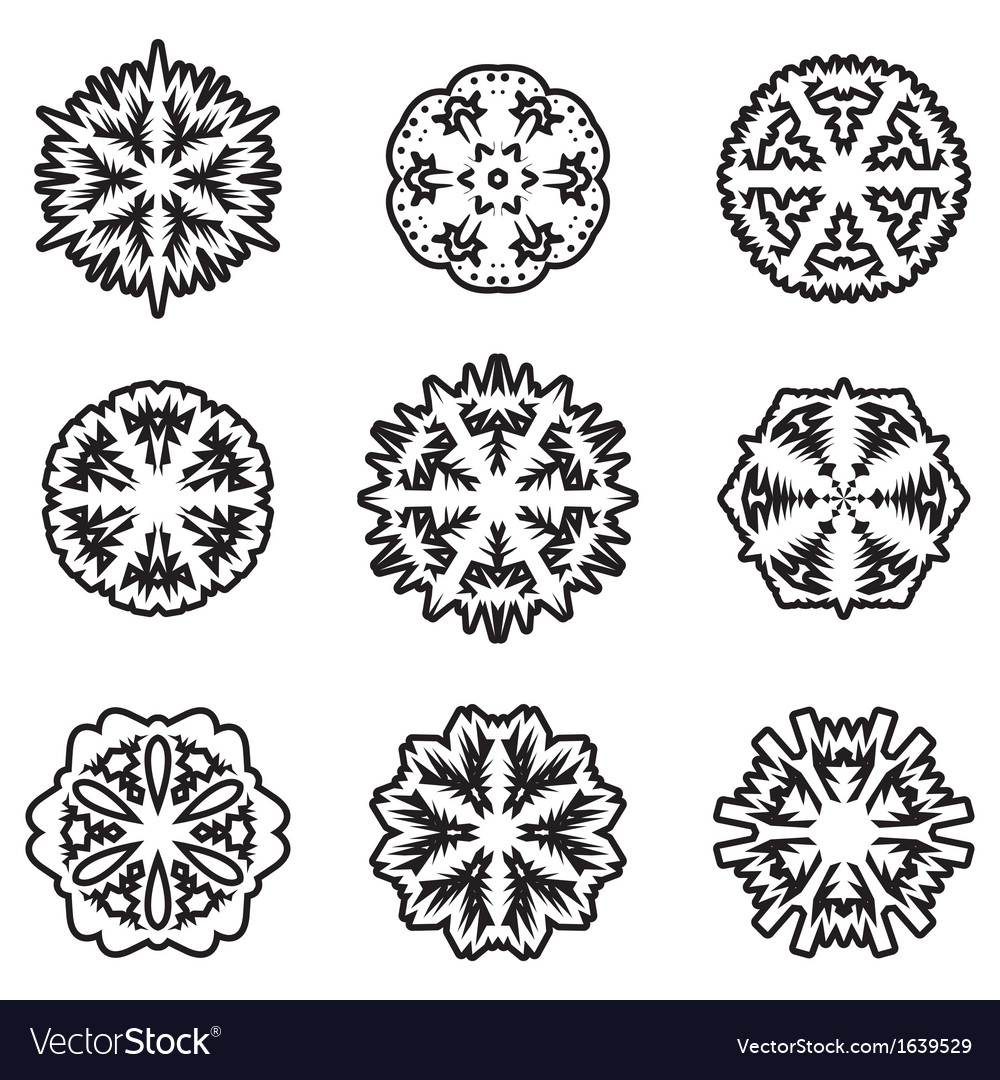 Set of snowflakes