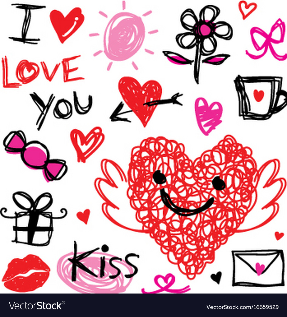 Sweetheart I Love You Valentine Heart Cute Cartoon