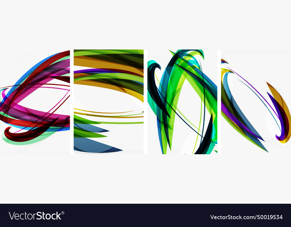 Abstract colorful wave posters for wallpaper Vector Image