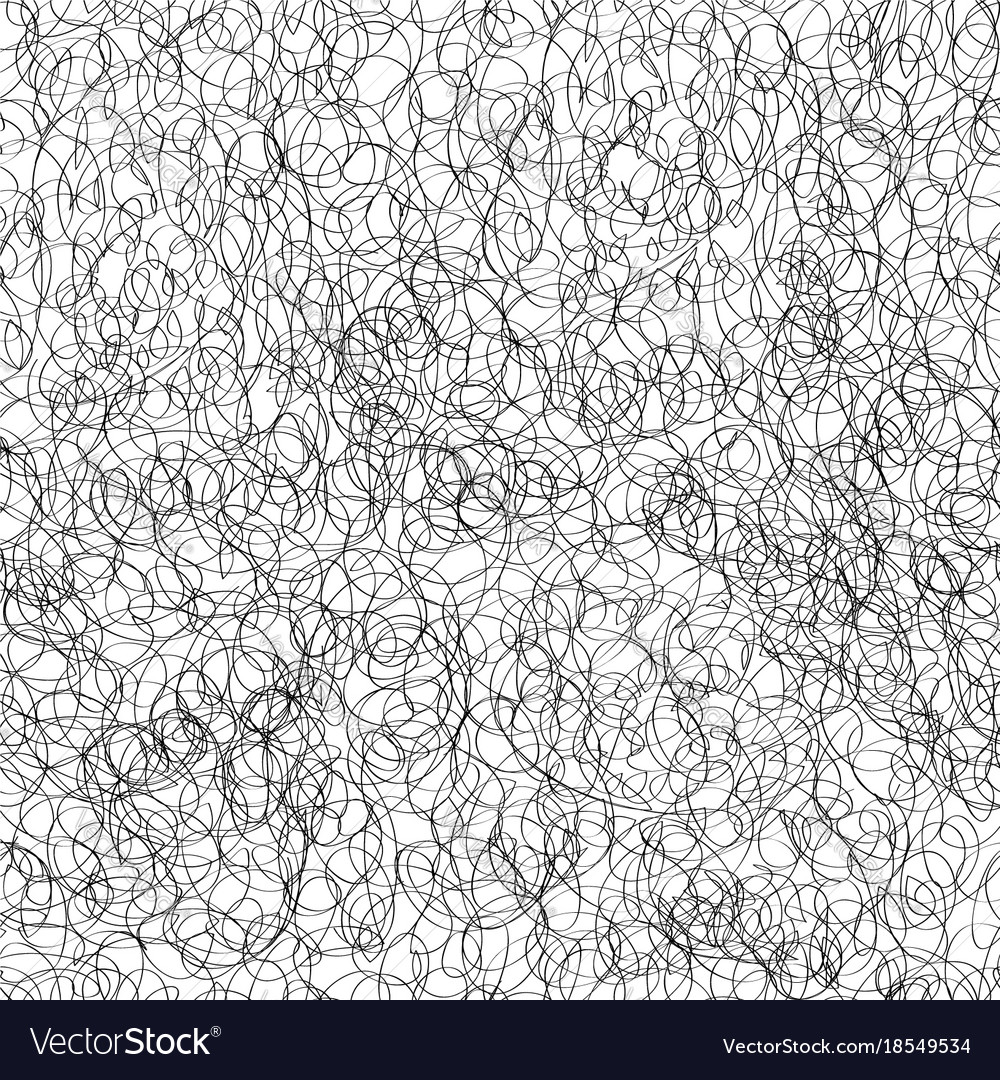 Abstract messy doodle seamless pattern swirl