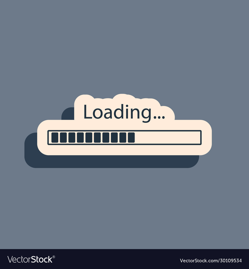 Black loading icon isolated on grey background