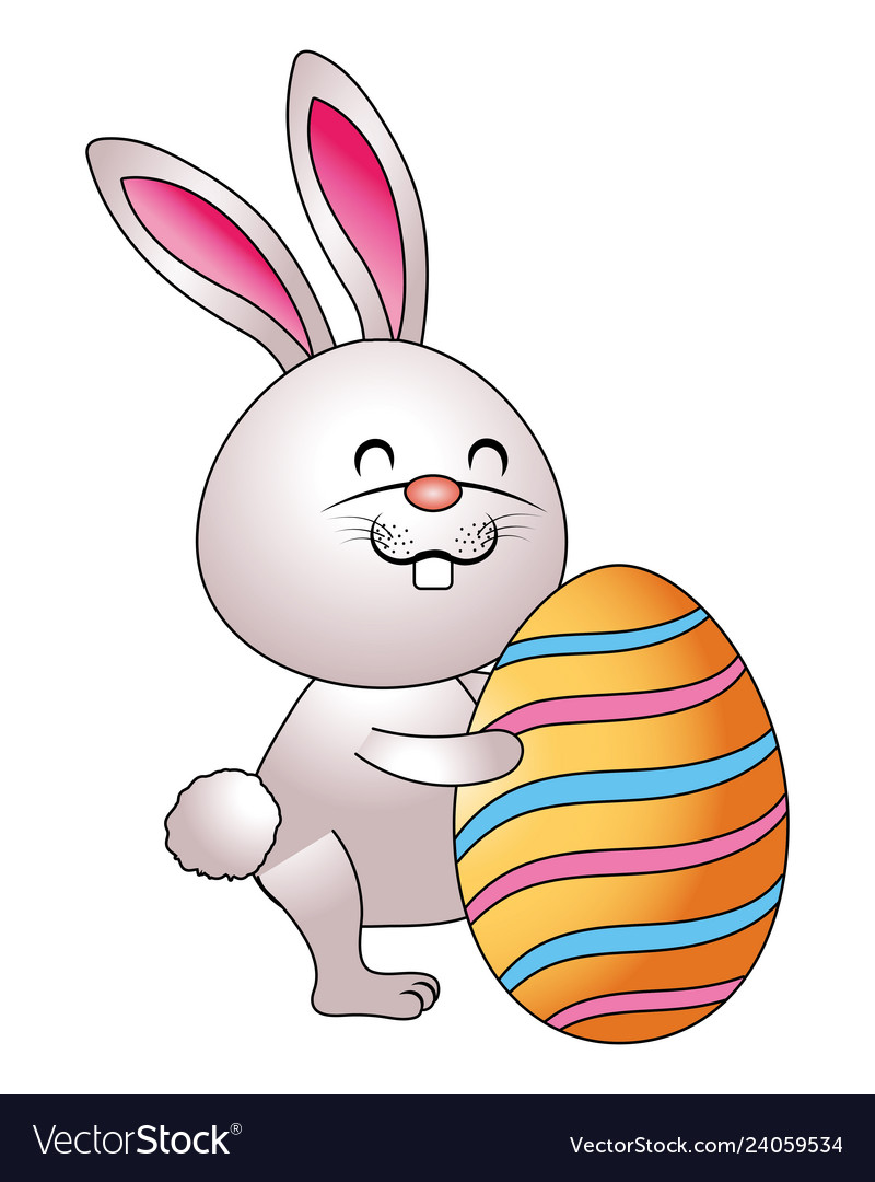 Bunny with easter egg Royalty Free Vector Image