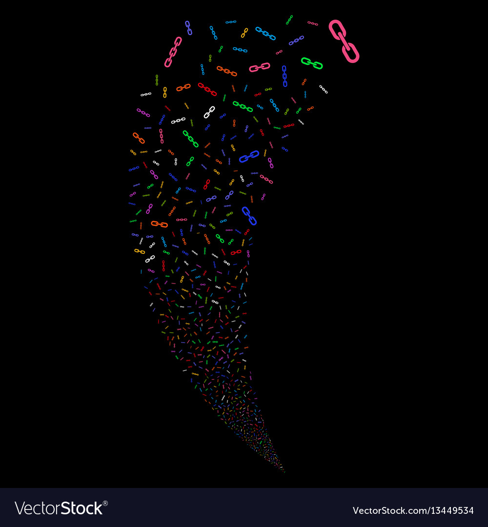 Chains random stream vector image Chains random stream