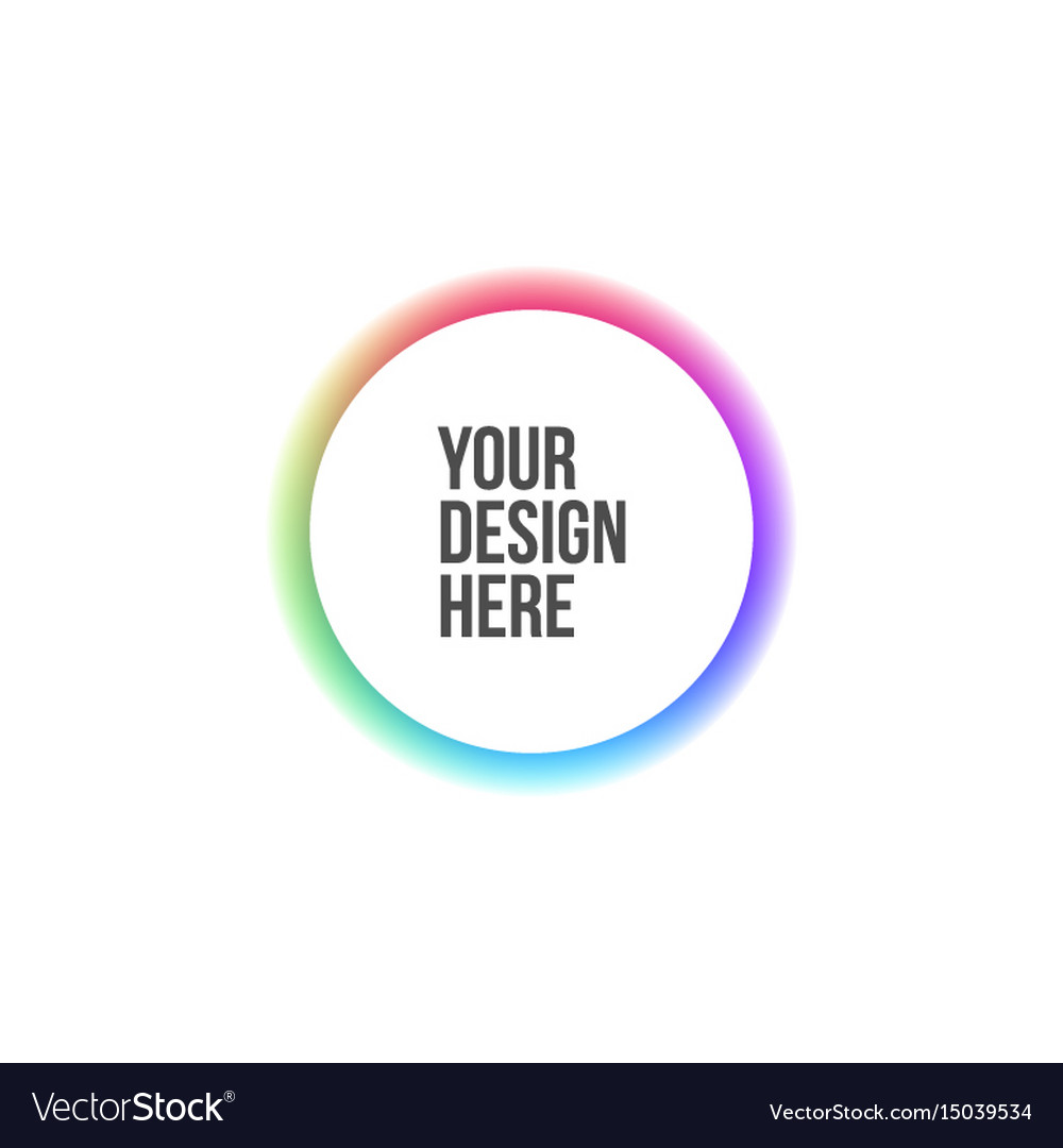 Circle banner with rainbow colors Royalty Free Vector Image